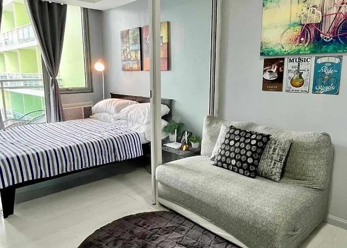 Quelson's Pad In Azure Beach Residences With Wave Pool Access 아파트호텔