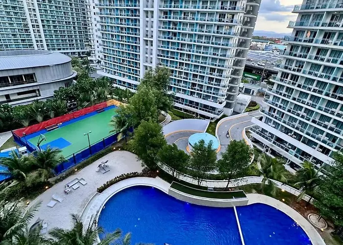아파트호텔 Quelson's Pad In Azure Beach Residences With Wave Pool Access 마닐라